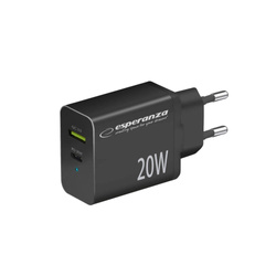 ŁADOWARKA SIECIOWA 20W USB-C PD 20W / USB-A QC 3.0 