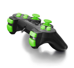 Gamepad z wibracją pad USB do PC/PS3 WARRIOR zielony