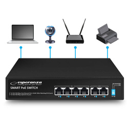 ESPERANZA SWITCH 6-PORTOWY POE GOLIATH