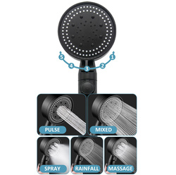 SŁUCHAWKA PRYSZNICOWA CZARNA LOFT