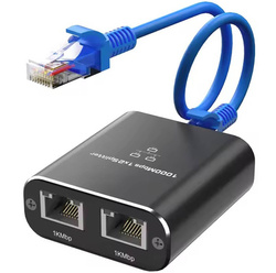 ROZDZIELACZ SIECIOWY 1X2 RJ45 ADAPTER ROZGAŁĘŹNIK SPLITTER LAN RJ45 2xRJ45