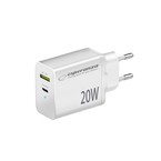 ŁADOWARKA SIECIOWA 20W USB-C PD 20W / USB-A QC 3.0