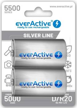 Akumulatorki 2x everActive R20/D Ni-MH 5500 mAh