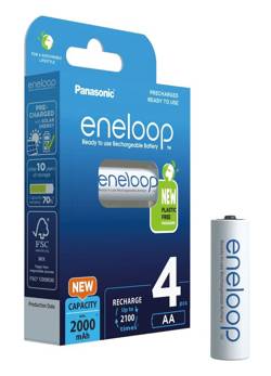 Akumulatorki AA / R6 Panasonic Eneloop 2000mAh BK-3MCDE/4BE - 4 sztuki