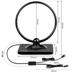 Antena pokojowa ze wzmacniaczem DVB-T/T2 VA0250 Vayox