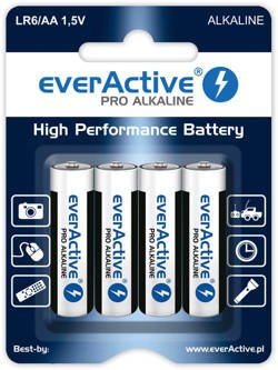 Baterie AA / LR6 everActive Pro Alkaline - 4 sztuki (blister)