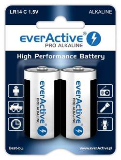 Baterie alkaliczne C / LR14 everActive Pro 2 sztuki (blister)