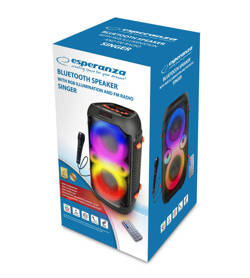 GŁOŚNIK BLUETOOTH FM LED RGB KARAOKE SINGER