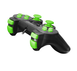 Gamepad z wibracją pad USB do PC/PS3 TROOPER zielony