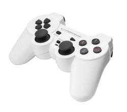 Gamepad z wibracją pad USB do PC/PS3 WARRIOR biały