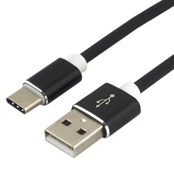Kabel przewód silikonowy USB - USB-C / Typ-C everActive CBS-1CB 100cm 
