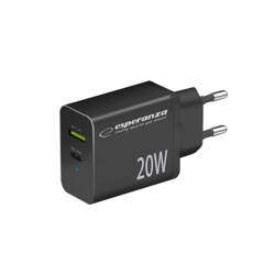 ŁADOWARKA SIECIOWA 20W USB-C PD 20W / USB-A QC 3.0 18W