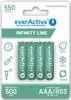 Akumulatorki everActive R03/AAA Ni-MH 550 mAh 4 sztuki (blister)