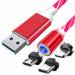 MAGNETYCZNY KABEL USB 3 w 1 LED OPLOT